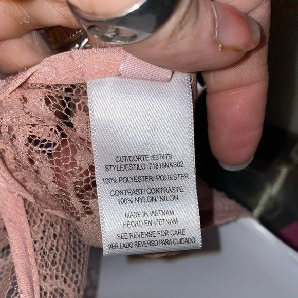 Sheer lace sleeveless racer back tank top pink medium - Picture 2 of 5